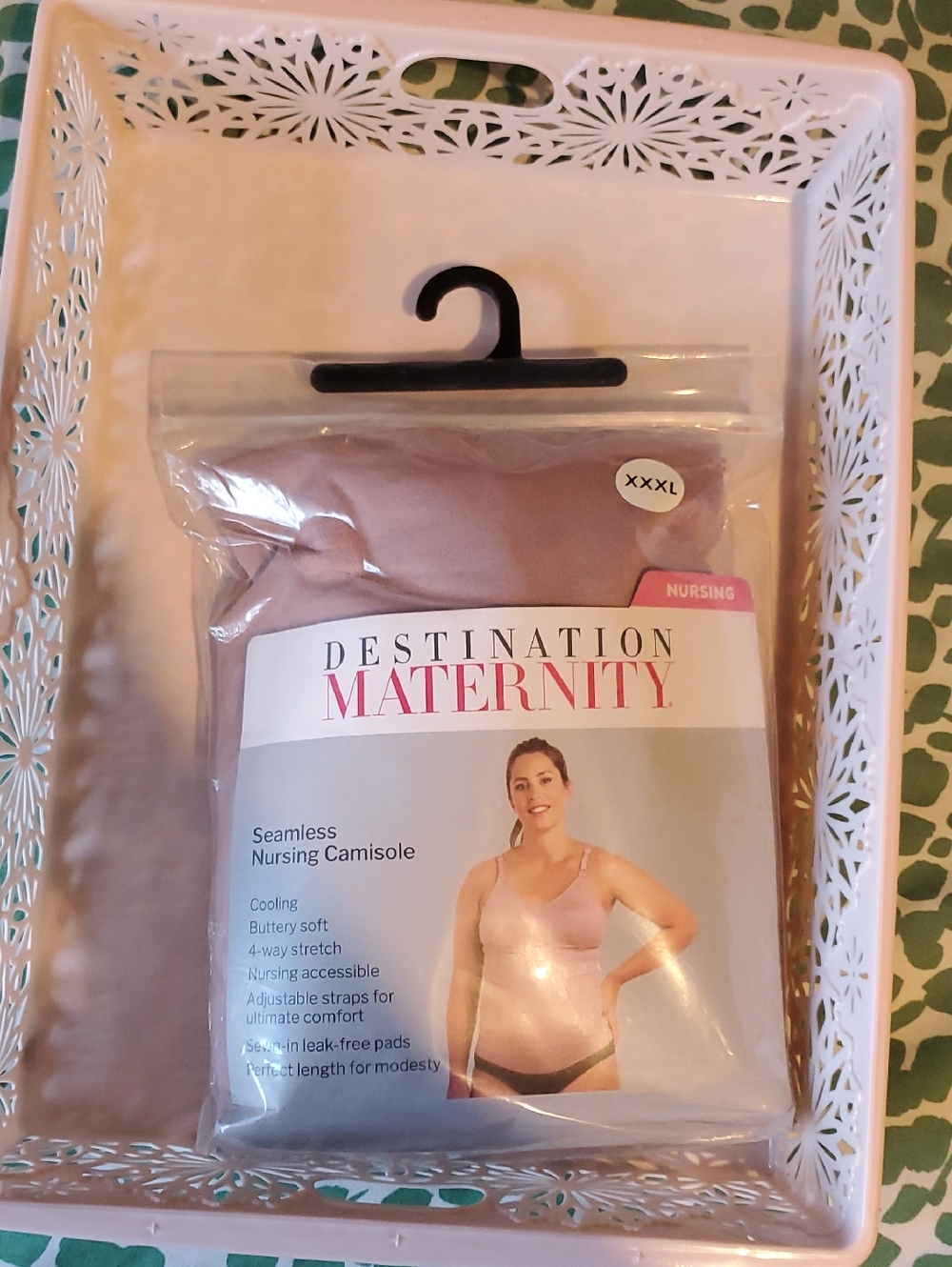 Destination Maternity Seamless Nursing Cami in Mauve Pink